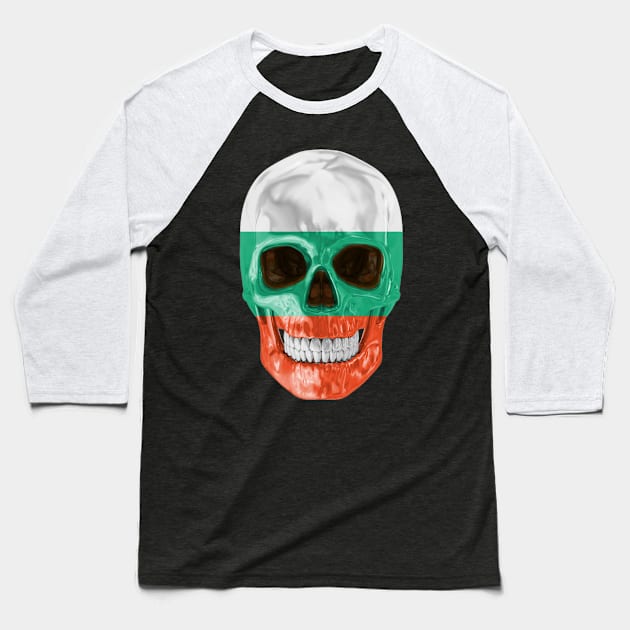 Bulgaria Flag Skull - Gift for Bulgarian With Roots From Bulgaria Baseball T-Shirt by Country Flags